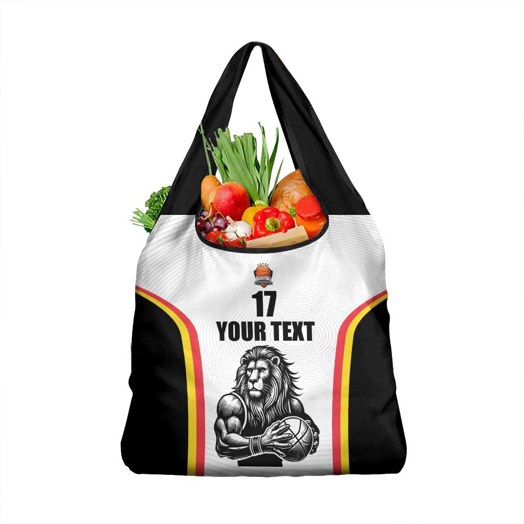Custom Belgium Basketball Grocery Bag Lion Mascot Sporty Style