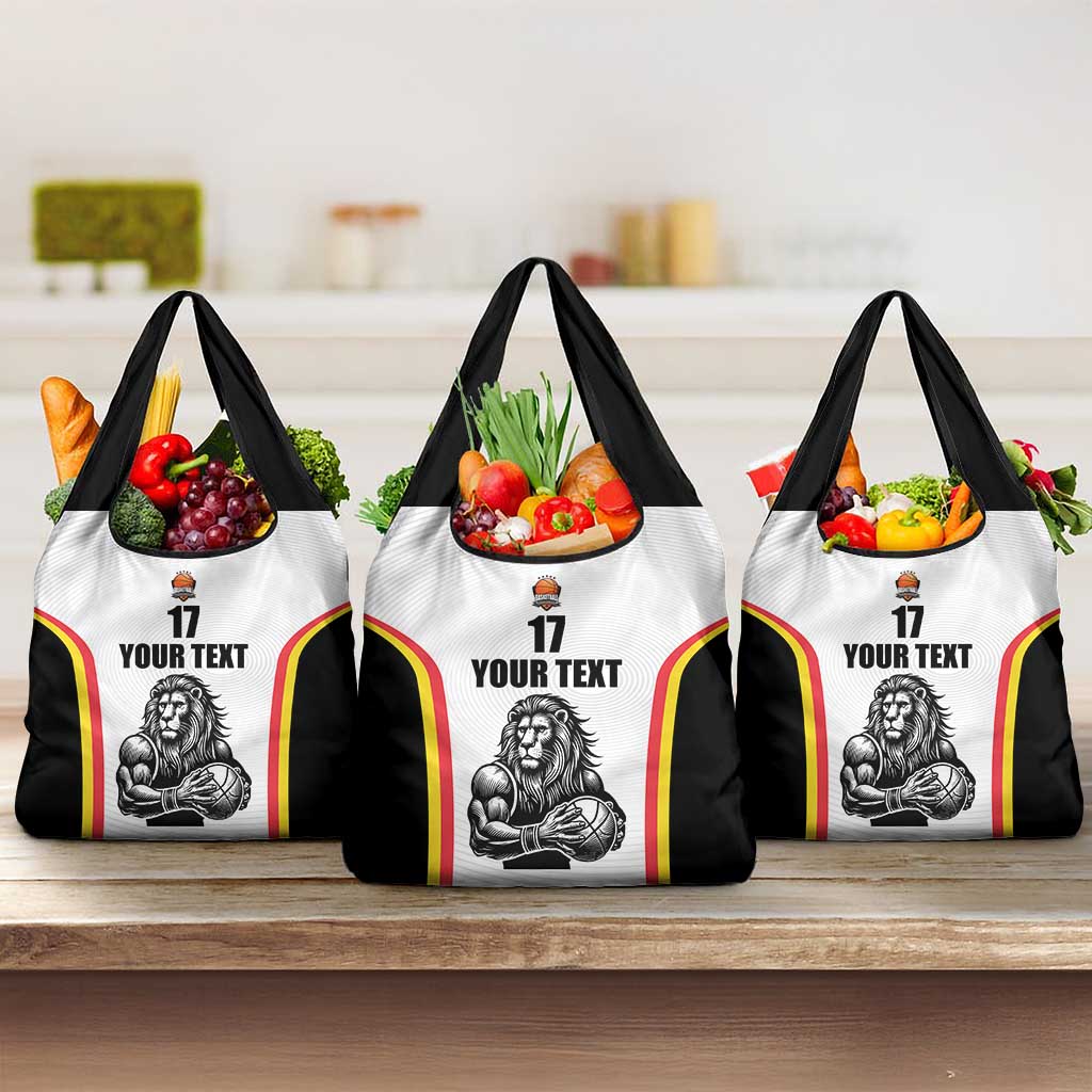Custom Belgium Basketball Grocery Bag Lion Mascot Sporty Style