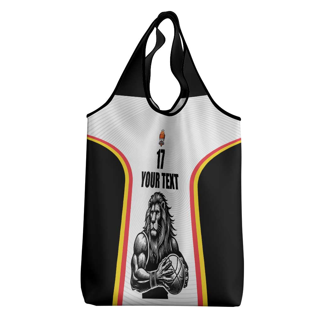 Custom Belgium Basketball Grocery Bag Lion Mascot Sporty Style