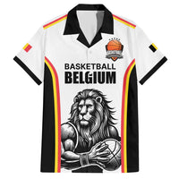 Custom Belgium Basketball Hawaiian Shirt Lion Mascot Sporty Style