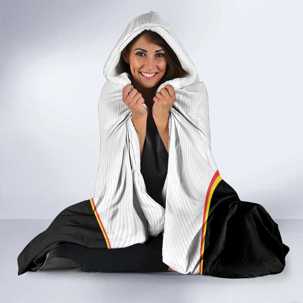Custom Belgium Basketball Hooded Blanket Lion Mascot Sporty Style