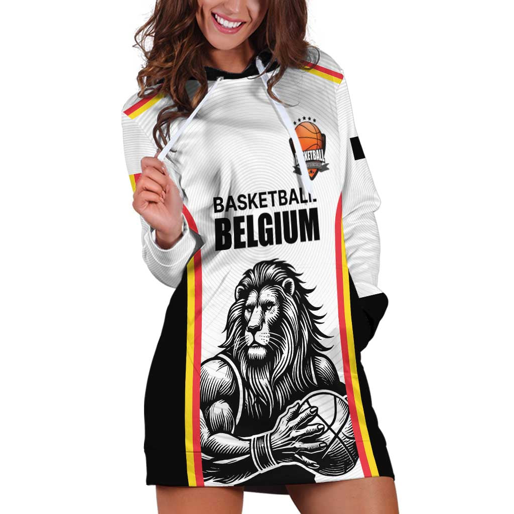 Custom Belgium Basketball Hoodie Dress Lion Mascot Sporty Style