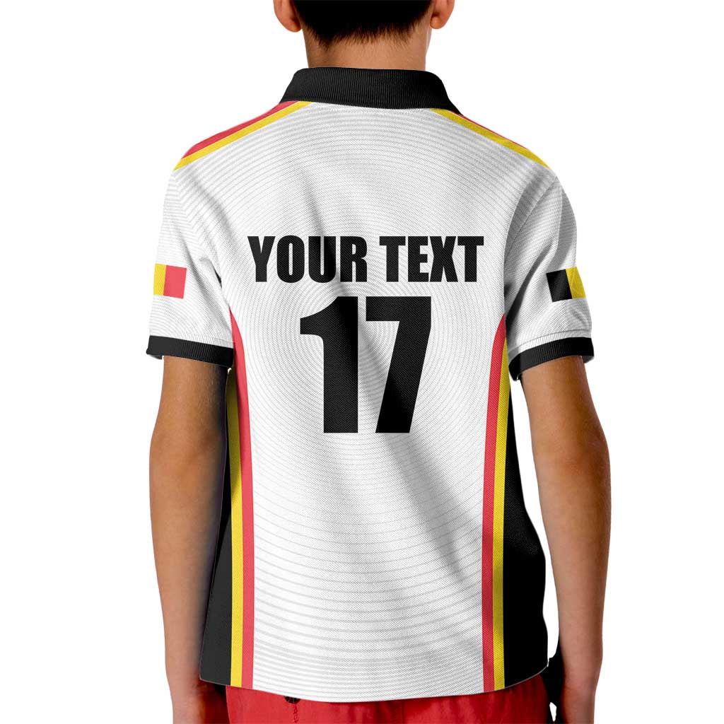 Custom Belgium Basketball Kid Polo Shirt Lion Mascot Sporty Style