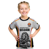 Custom Belgium Basketball Kid T Shirt Lion Mascot Sporty Style