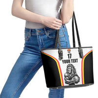 Custom Belgium Basketball Leather Tote Bag Lion Mascot Sporty Style