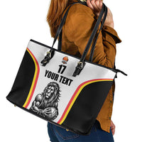 Custom Belgium Basketball Leather Tote Bag Lion Mascot Sporty Style