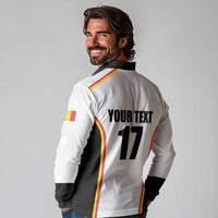 Custom Belgium Basketball Long Sleeve Polo Shirt Lion Mascot Sporty Style