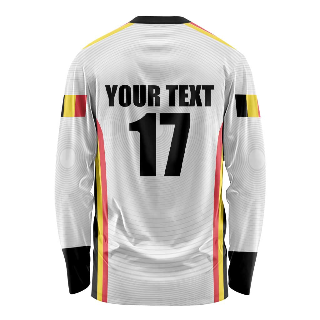 Custom Belgium Basketball Long Sleeve Shirt Lion Mascot Sporty Style