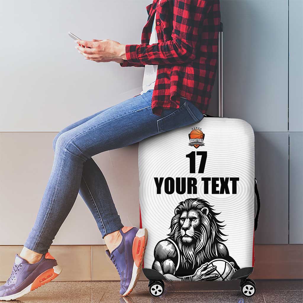 Custom Belgium Basketball Luggage Cover Lion Mascot Sporty Style