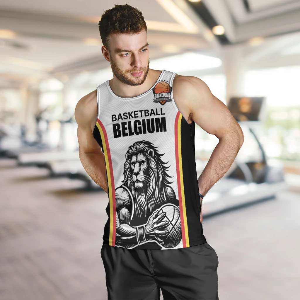 Custom Belgium Basketball Men Tank Top Lion Mascot Sporty Style
