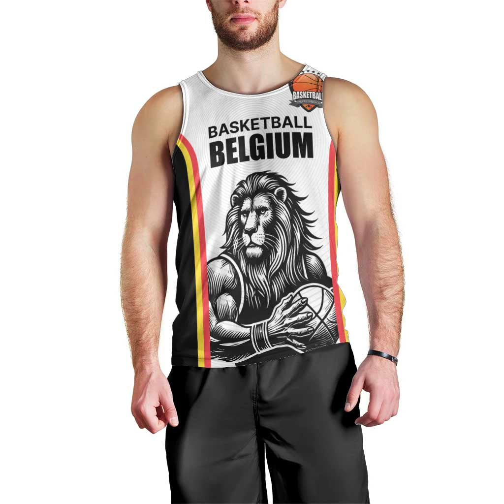 Custom Belgium Basketball Men Tank Top Lion Mascot Sporty Style