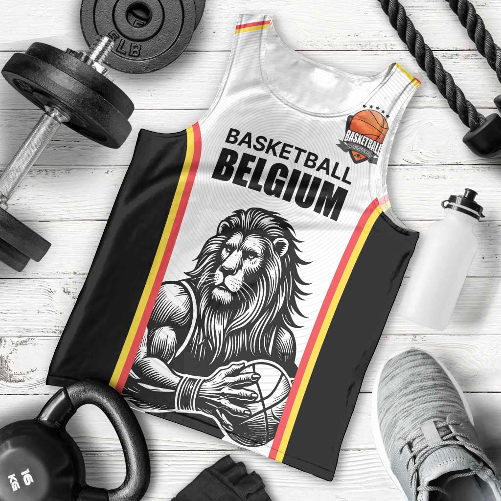 Custom Belgium Basketball Men Tank Top Lion Mascot Sporty Style