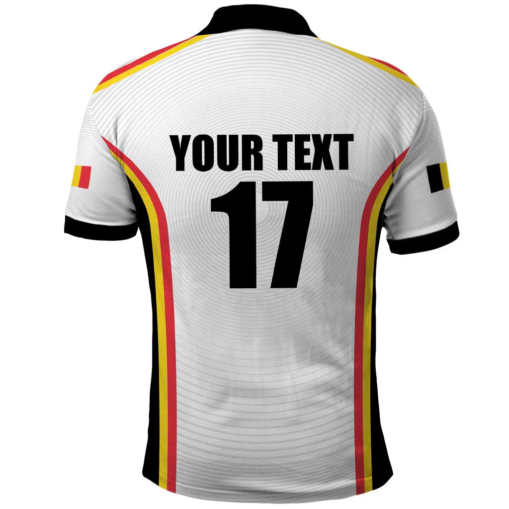 Custom Belgium Basketball Polo Shirt Lion Mascot Sporty Style