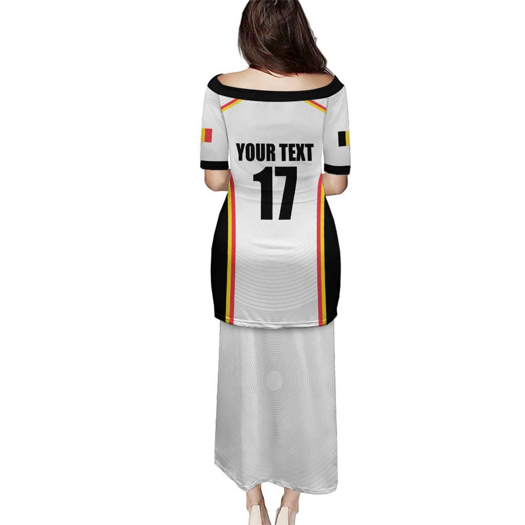 Custom Belgium Basketball Puletasi Lion Mascot Sporty Style