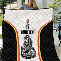 Custom Belgium Basketball Quilt Lion Mascot Sporty Style
