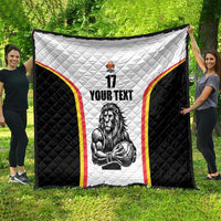 Custom Belgium Basketball Quilt Lion Mascot Sporty Style