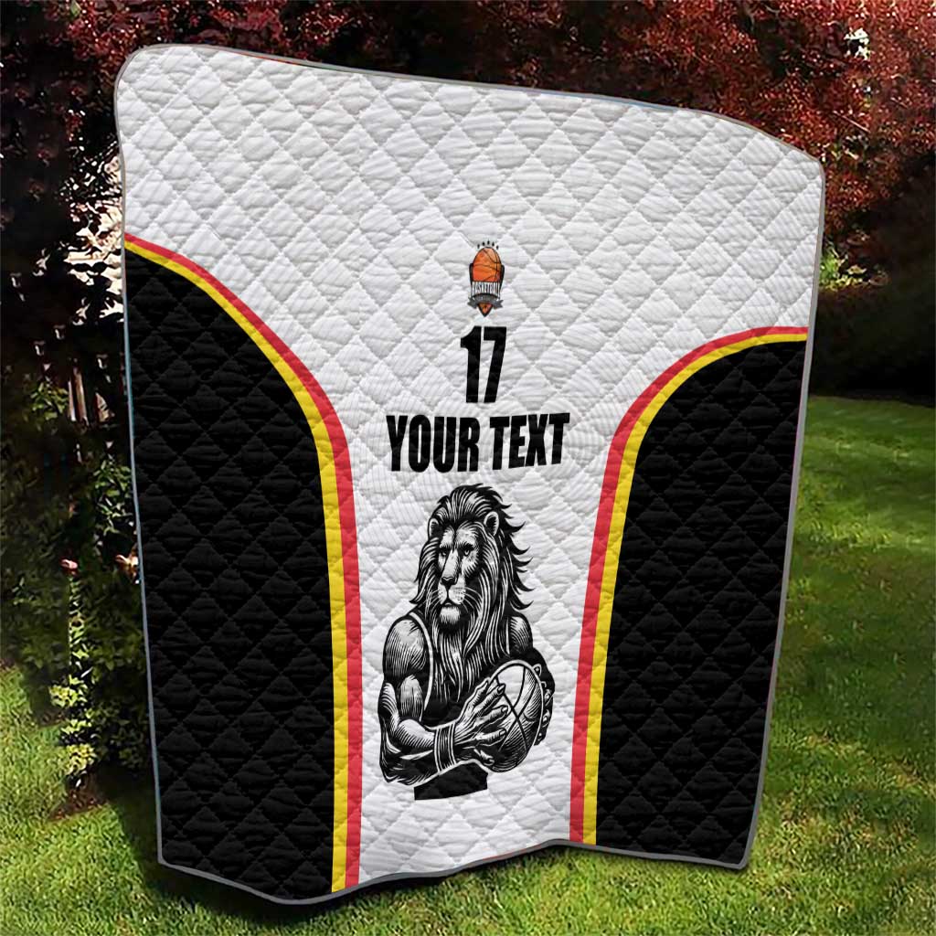 Custom Belgium Basketball Quilt Lion Mascot Sporty Style