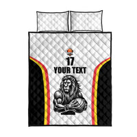 Custom Belgium Basketball Quilt Bed Set Lion Mascot Sporty Style