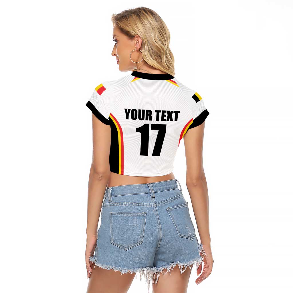 Custom Belgium Basketball Raglan Cropped T Shirt Lion Mascot Sporty Style