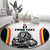 Custom Belgium Basketball Round Carpet Lion Mascot Sporty Style