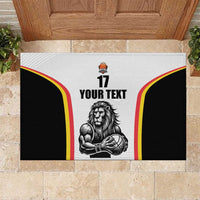Custom Belgium Basketball Rubber Doormat Lion Mascot Sporty Style