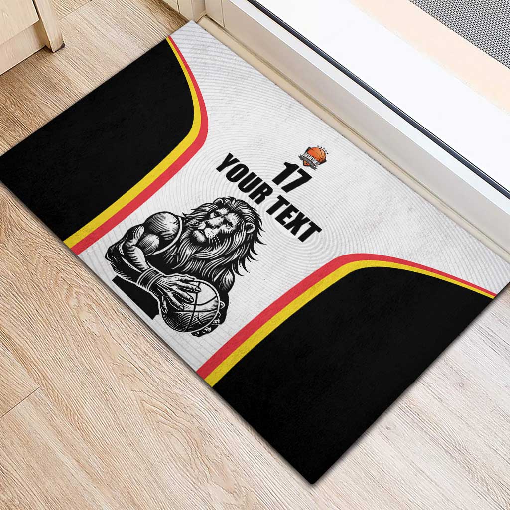 Custom Belgium Basketball Rubber Doormat Lion Mascot Sporty Style