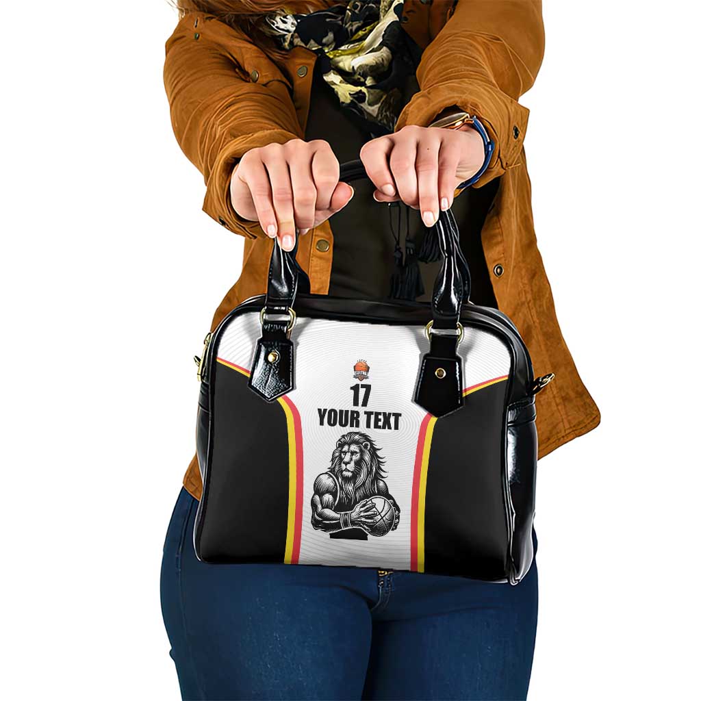 Custom Belgium Basketball Shoulder Handbag Lion Mascot Sporty Style