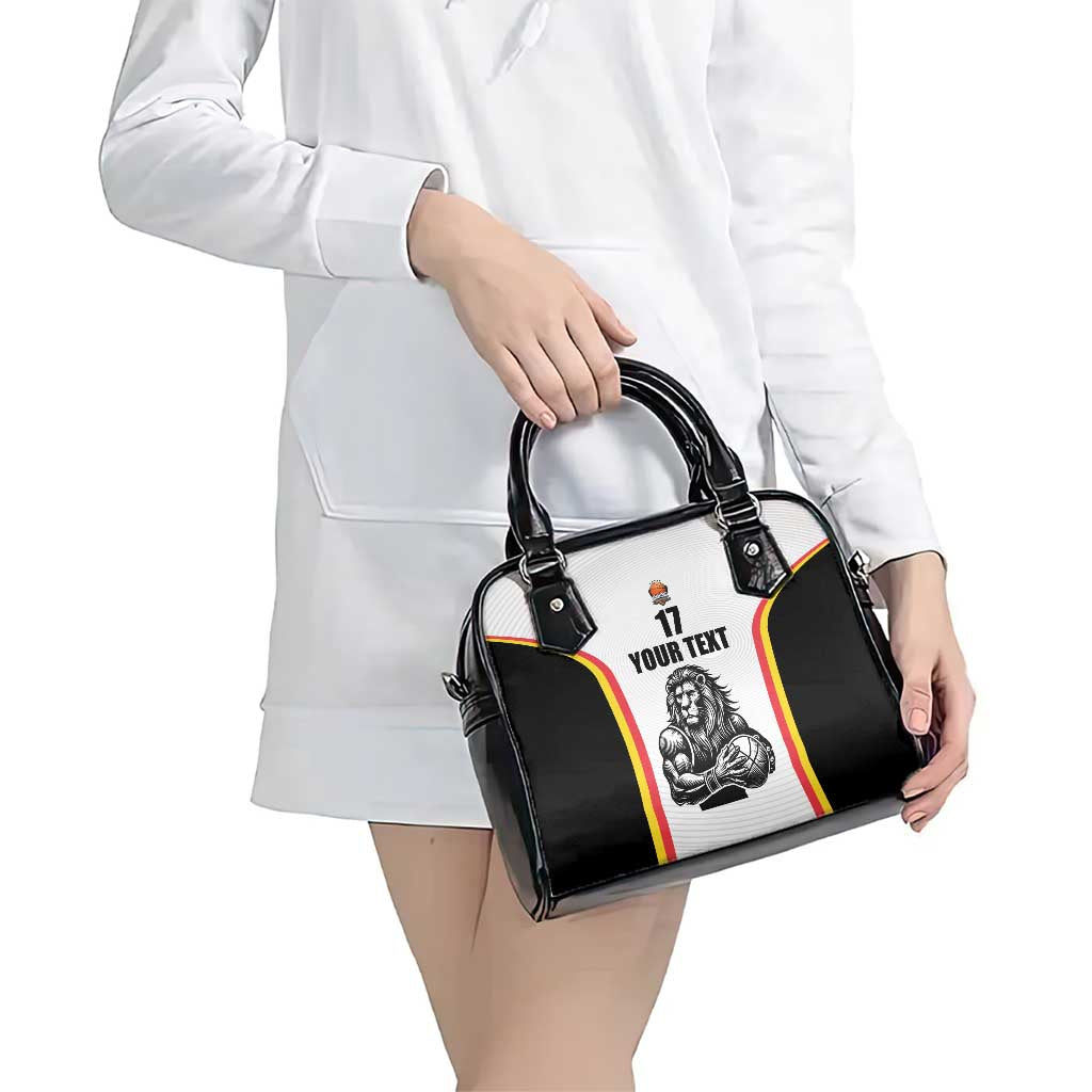 Custom Belgium Basketball Shoulder Handbag Lion Mascot Sporty Style