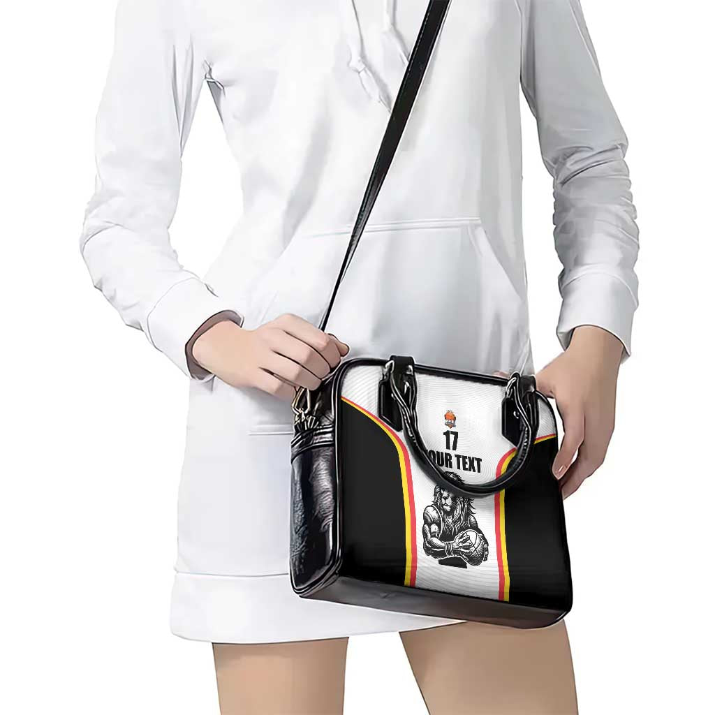 Custom Belgium Basketball Shoulder Handbag Lion Mascot Sporty Style