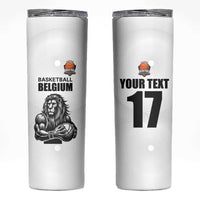 Custom Belgium Basketball Skinny Tumbler Lion Mascot Sporty Style