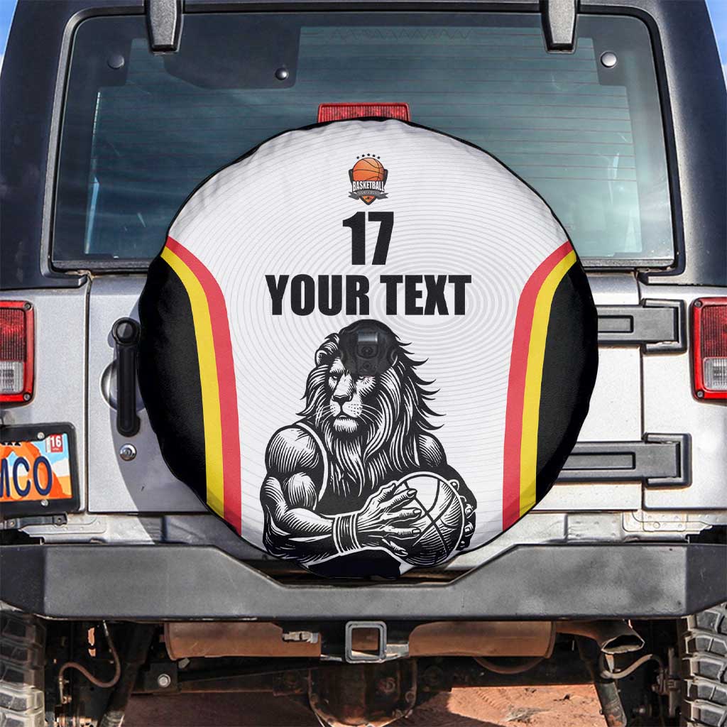 Custom Belgium Basketball Spare Tire Cover Lion Mascot Sporty Style