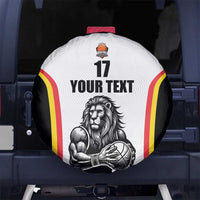 Custom Belgium Basketball Spare Tire Cover Lion Mascot Sporty Style