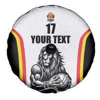 Custom Belgium Basketball Spare Tire Cover Lion Mascot Sporty Style
