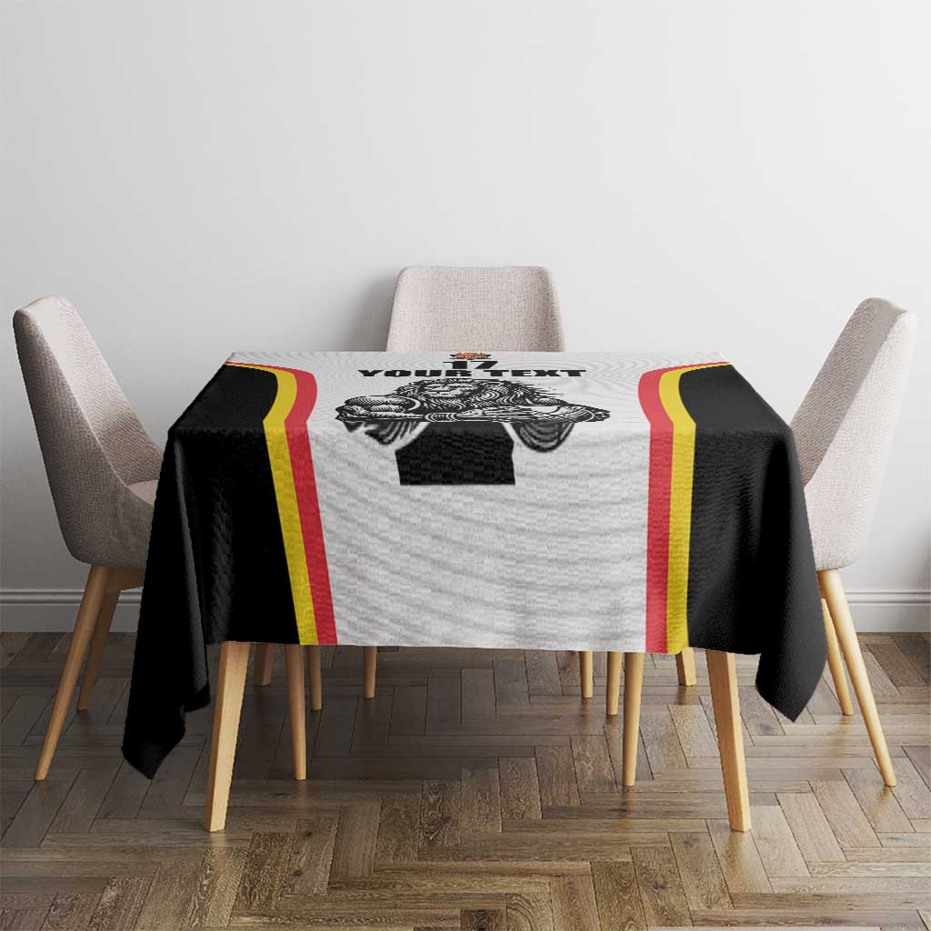 Custom Belgium Basketball Tablecloth Lion Mascot Sporty Style