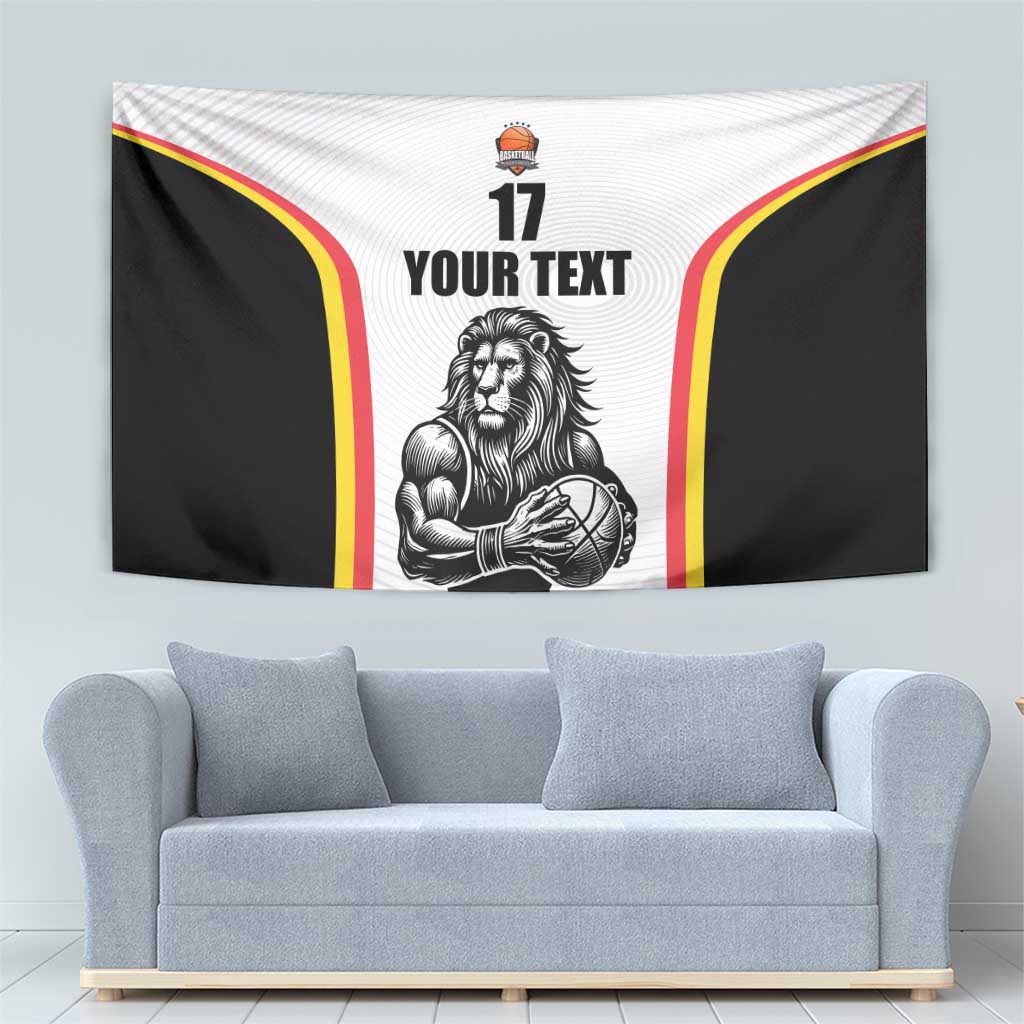 Custom Belgium Basketball Tapestry Lion Mascot Sporty Style