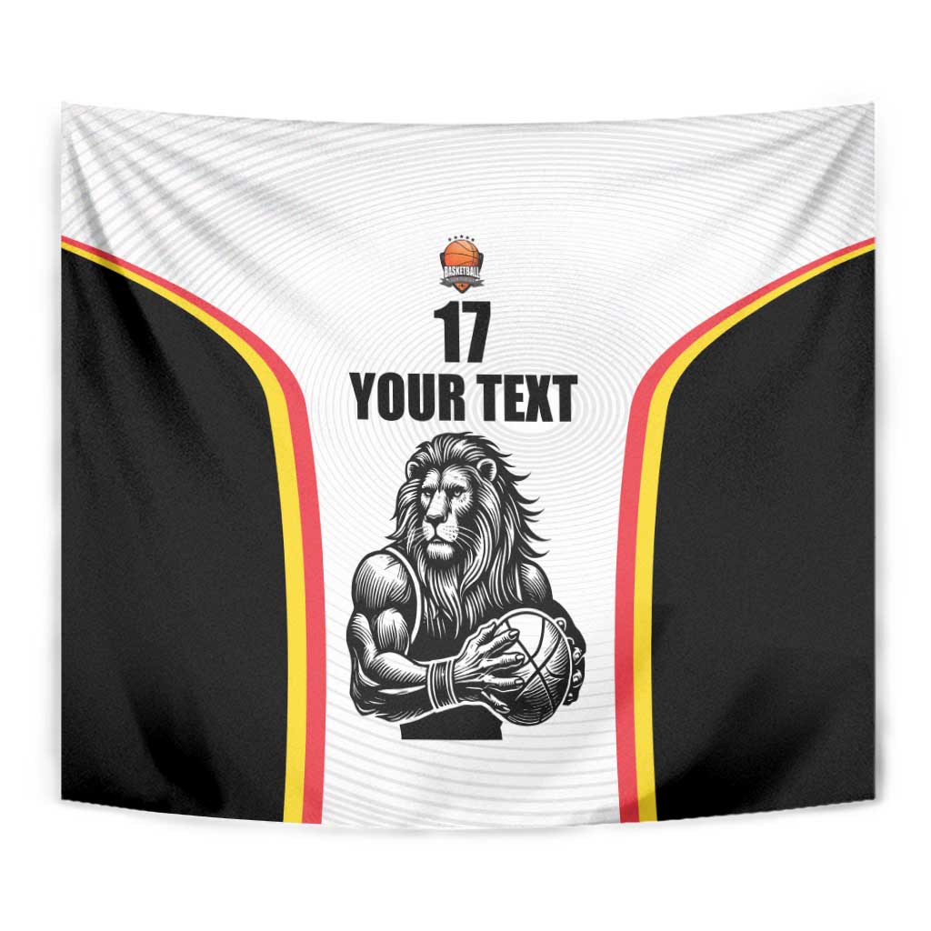 Custom Belgium Basketball Tapestry Lion Mascot Sporty Style