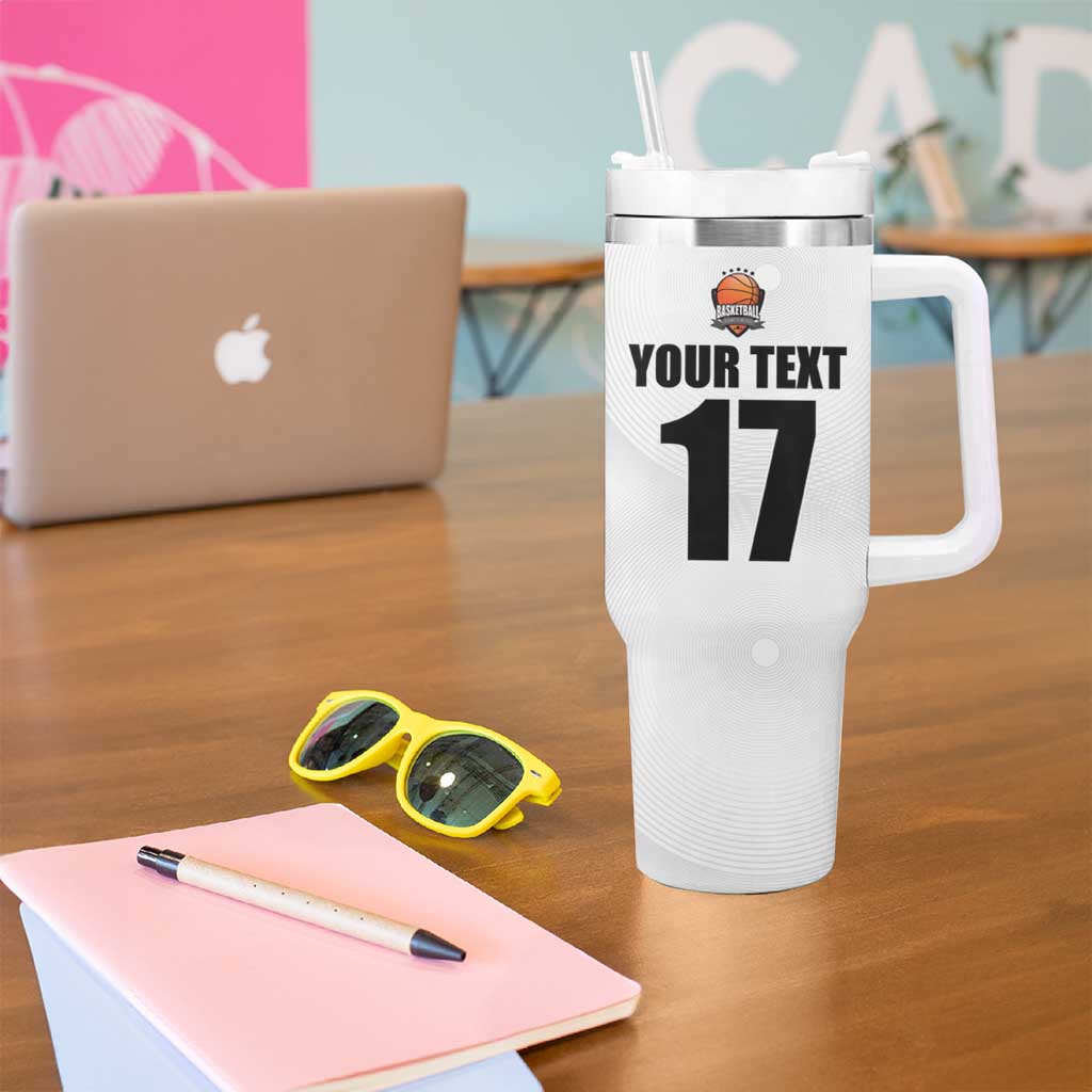Custom Belgium Basketball Tumbler With Handle Lion Mascot Sporty Style