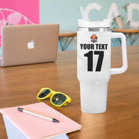 Custom Belgium Basketball Tumbler With Handle Lion Mascot Sporty Style