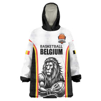 Custom Belgium Basketball Wearable Blanket Hoodie Lion Mascot Sporty Style