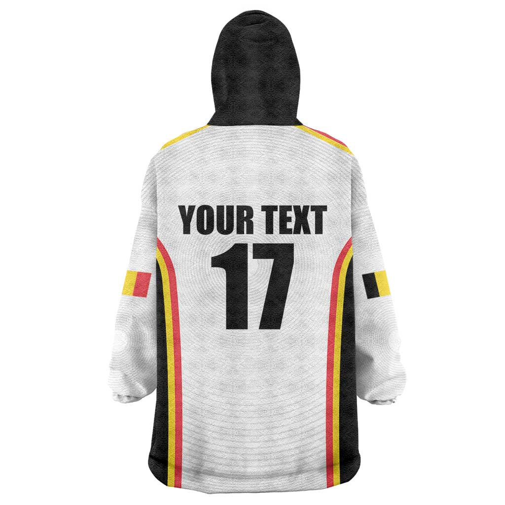 Custom Belgium Basketball Wearable Blanket Hoodie Lion Mascot Sporty Style