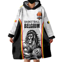 Custom Belgium Basketball Wearable Blanket Hoodie Lion Mascot Sporty Style