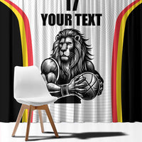Custom Belgium Basketball Window Curtain Lion Mascot Sporty Style