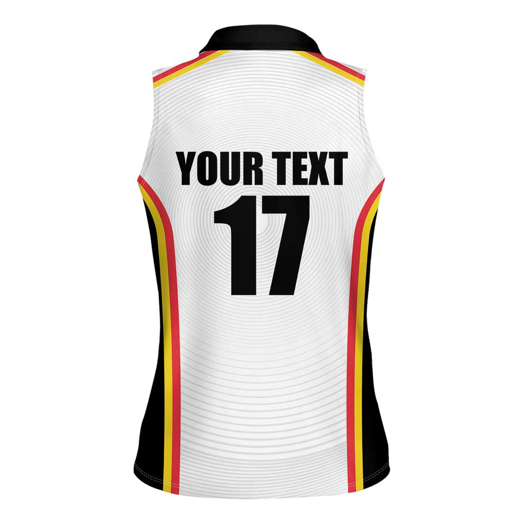 Custom Belgium Basketball Women Sleeveless Polo Shirt Lion Mascot Sporty Style
