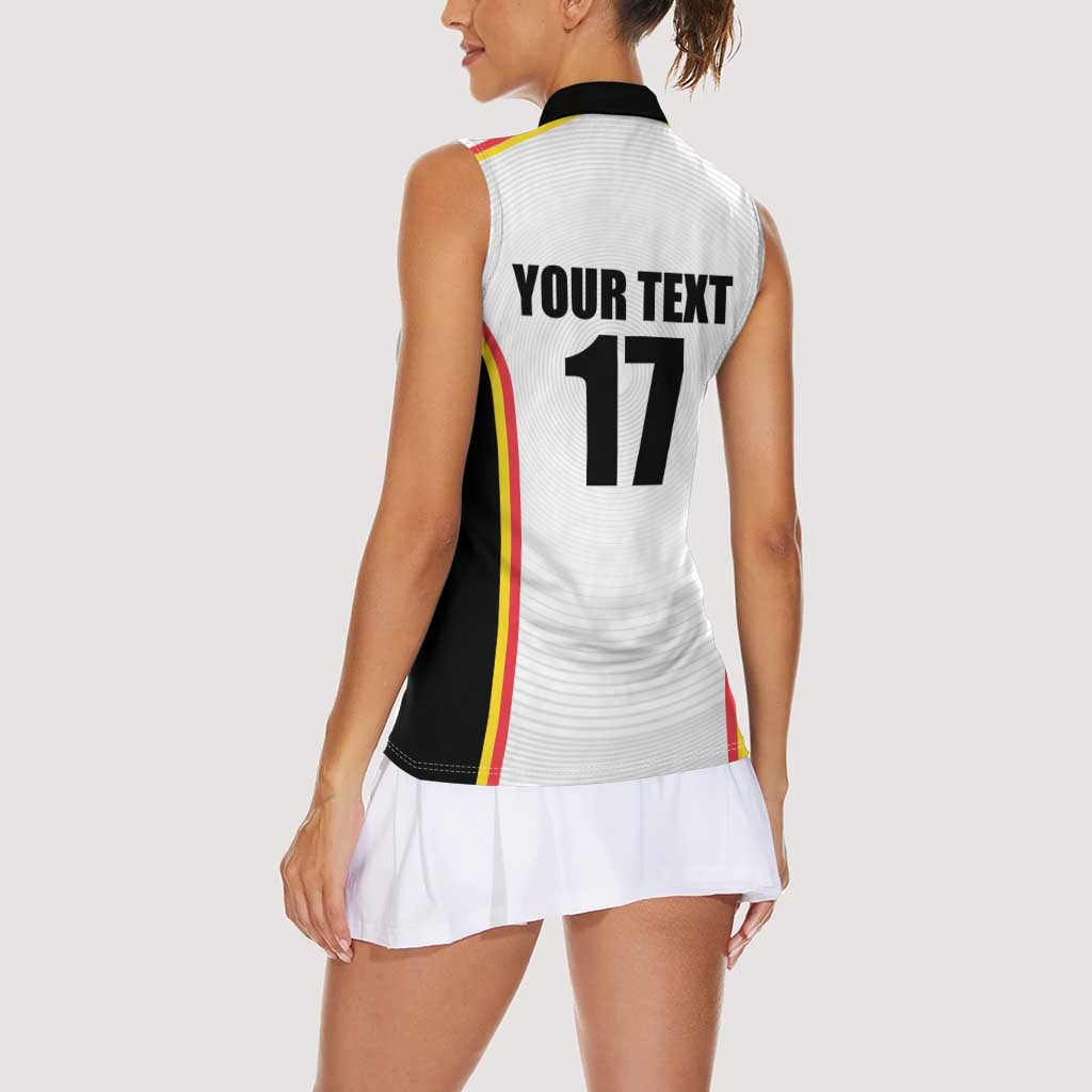 Custom Belgium Basketball Women Sleeveless Polo Shirt Lion Mascot Sporty Style