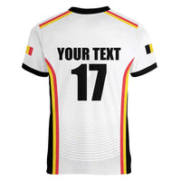 Custom Belgium Basketball Women V-Neck T-Shirt Lion Mascot Sporty Style