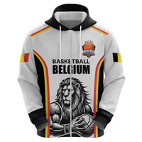 Custom Belgium Basketball Zip Hoodie Lion Mascot Sporty Style