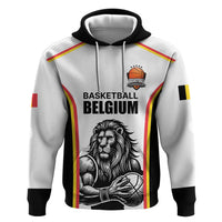 Custom Belgium Basketball Zip Hoodie Lion Mascot Sporty Style