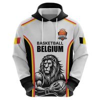 Custom Belgium Basketball Zip Hoodie Lion Mascot Sporty Style