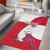 Greenland Flag Style Area Rug Polar Pear