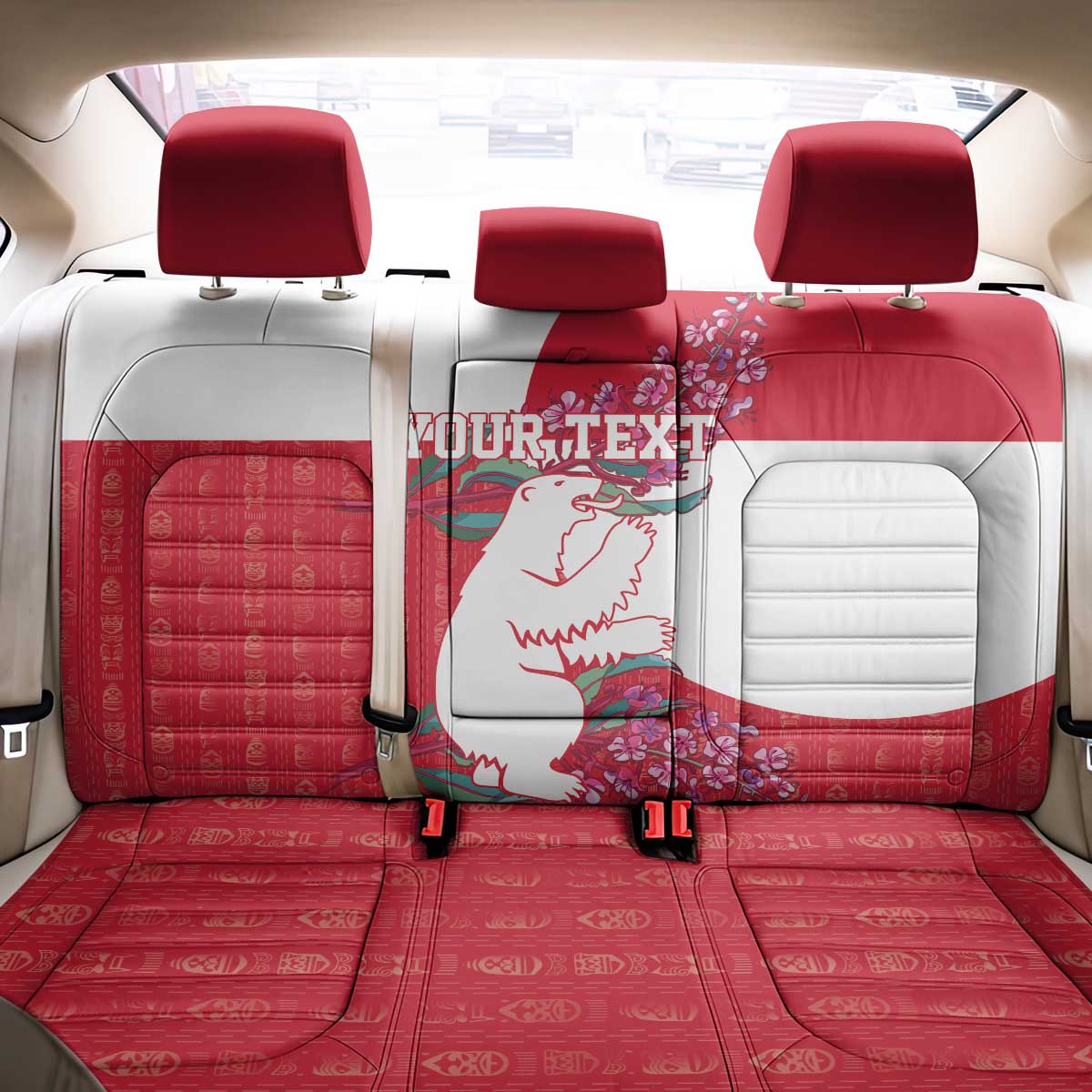 Greenland Flag Style Back Car Seat Cover Polar Pear